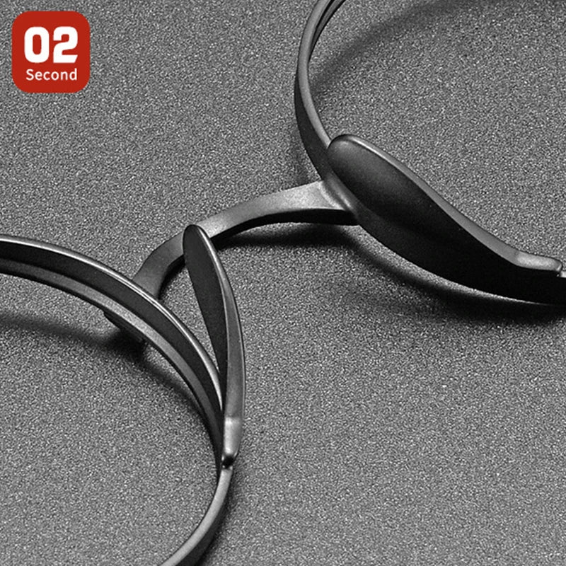 Ultra-Light Titanium Round Glasses Frames | Retro Unisex Eyewear