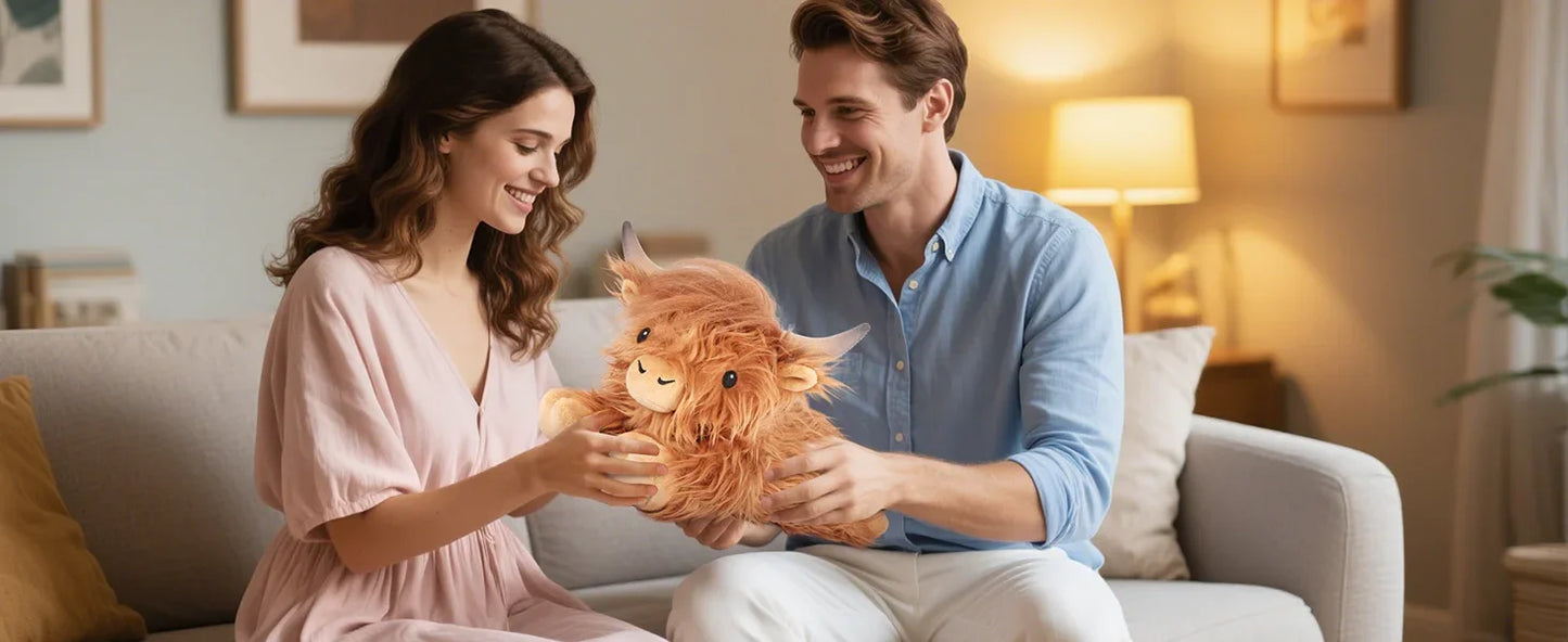 Cute Plush Highland Cow Toy | Soft Stuffed Animal for Kids