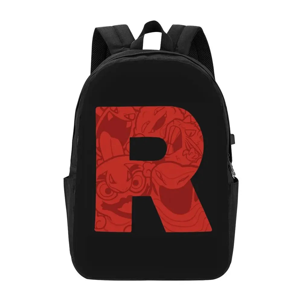 Versatile Letter R Logo Backpack for Travel and College Use