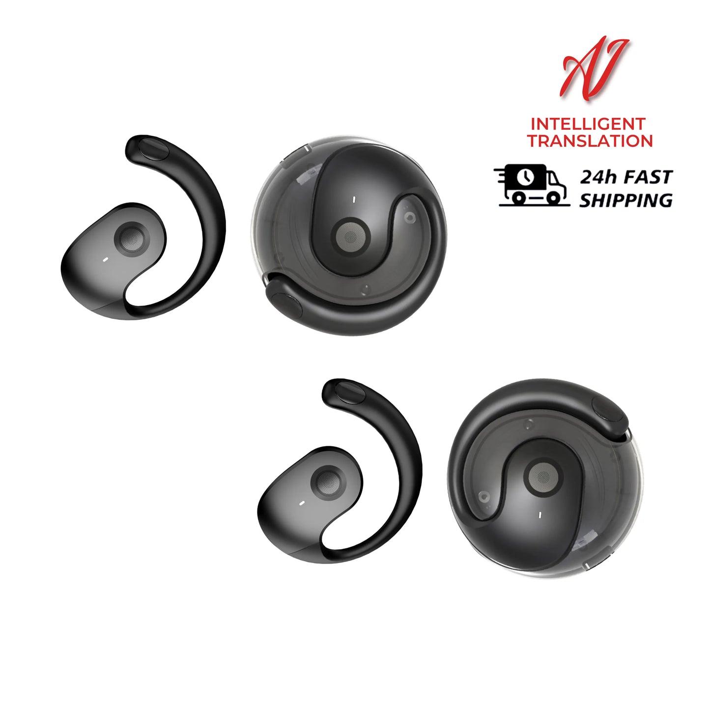 Smart Waterproof Wireless Translation Earbuds for Seamless Communication