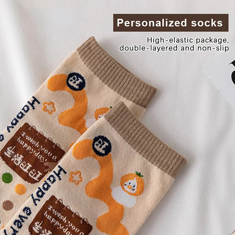 Cute Cartoon Split-Toe Socks for Women | Breathable Kawaii Comfort