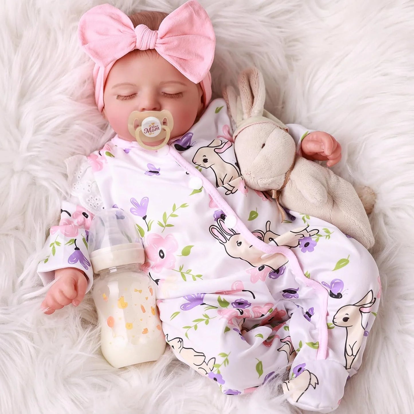 Muñeca Reborn Bebé Realista de 18 Pulgadas con Accesorios