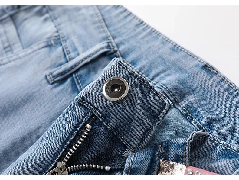 Men's Summer Thin Jeans | Soft Breathable Denim Casual Trousers