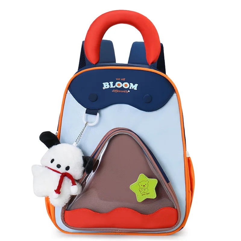 Lightweight Contrast Color Kindergarten Backpack | Cute Stylish Kids Bag
