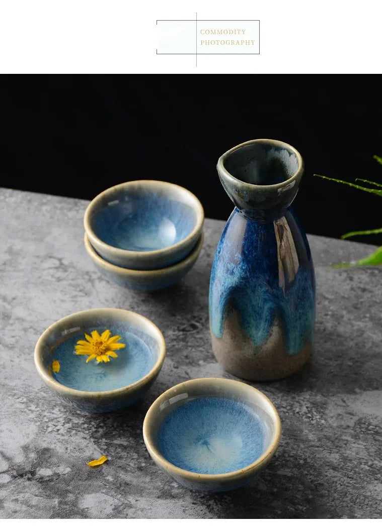 Japanese Vintage Ceramic Sake Pot | Elegant Wine Dispenser