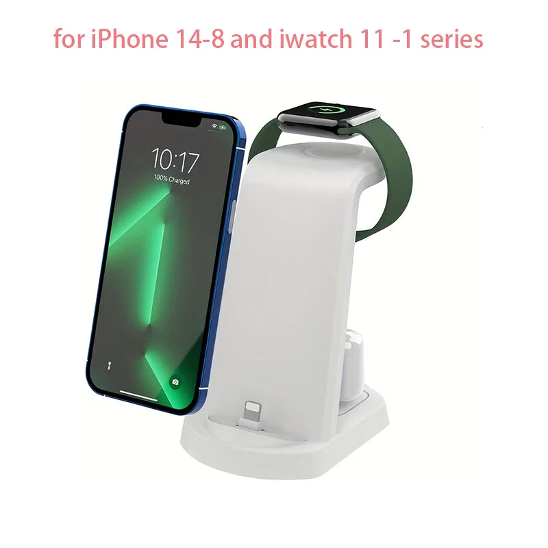 18W 3-in-1 Wireless Charging Station for iPhone, Watch & AirPods