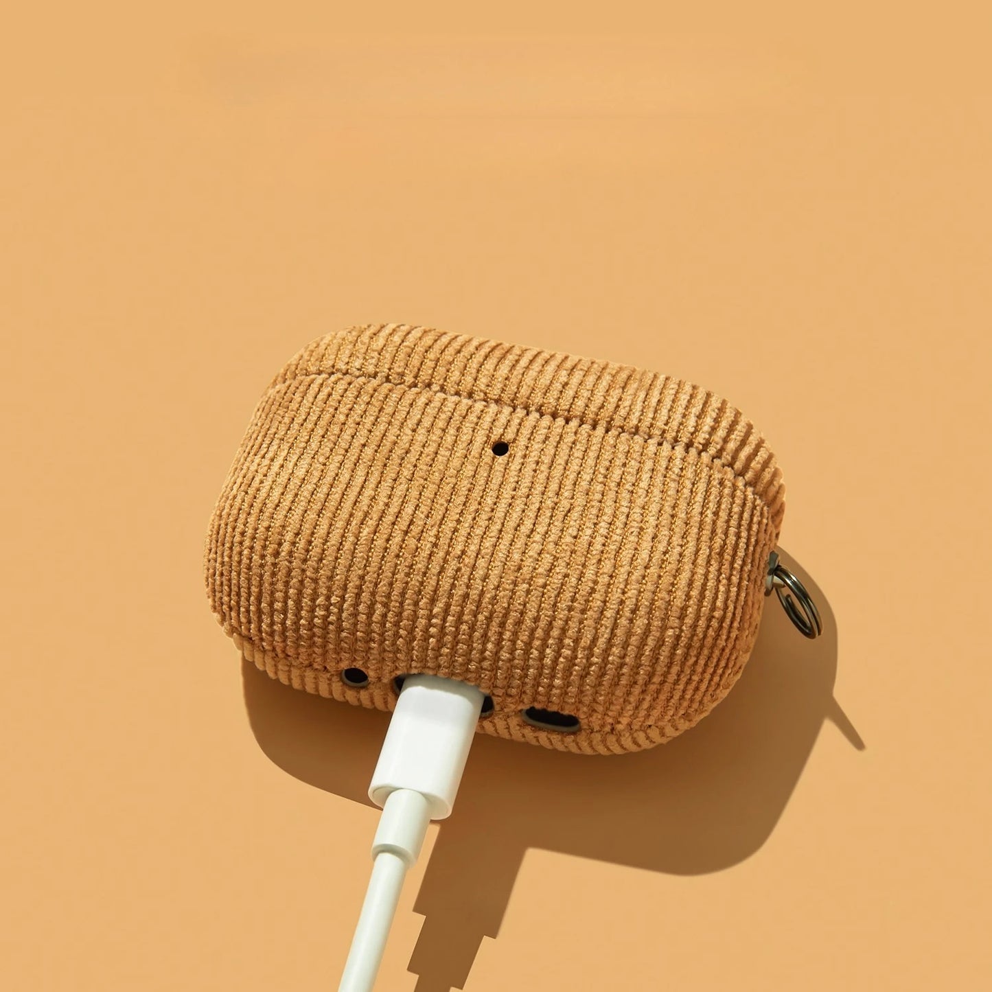 Luxury Corduroy Earphone Case | Soft Leather Protective Cover