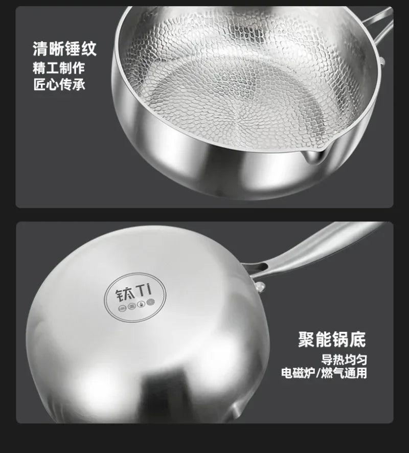 Pure Titanium Non-Stick Small Milk Pot | Ideal Baby Food Cookware