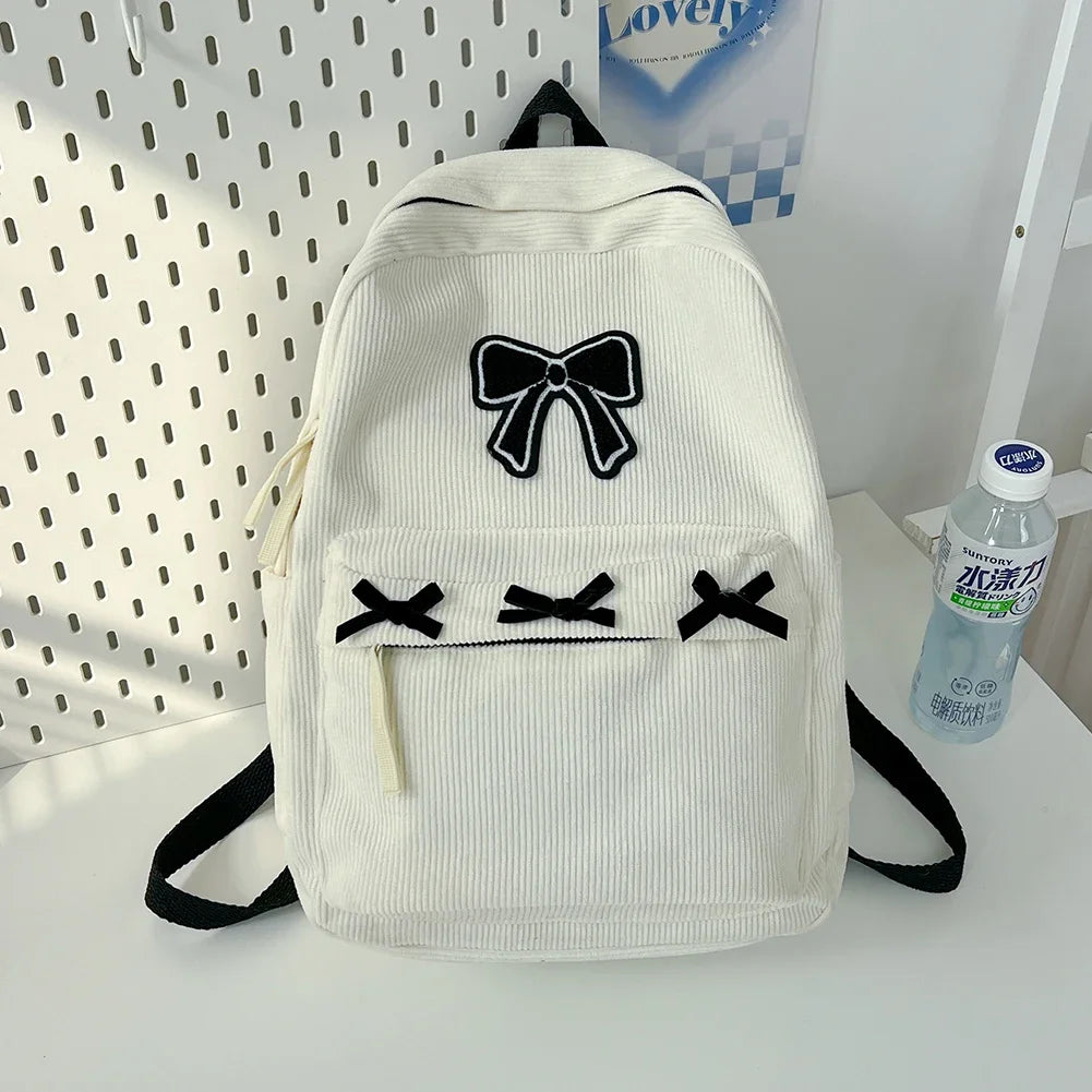 Cute Bowknot Aesthetic Backpack | Trendy School & Travel Bag