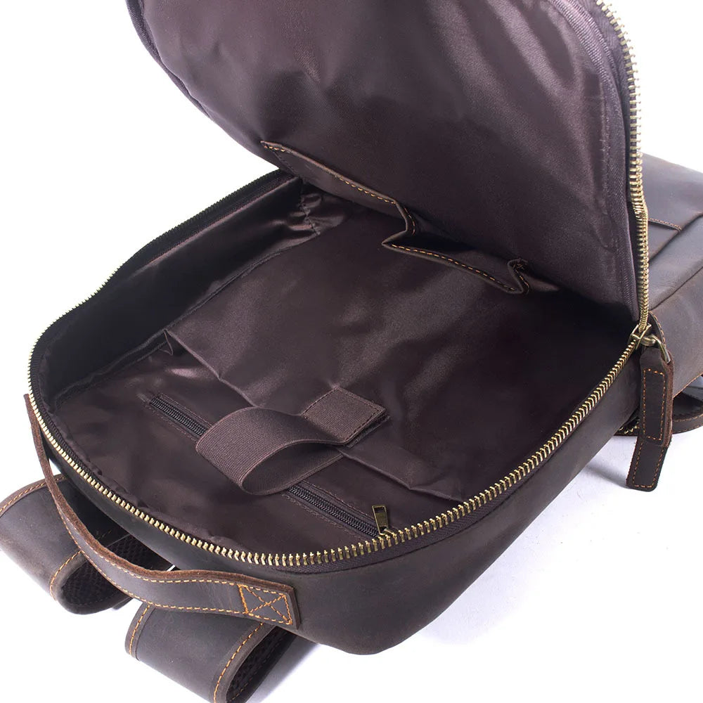 Vintage Genuine Leather Backpack for Men | Stylish Daily Rucksack