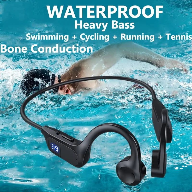 Bone Conduction Wireless Earphones for Sports | Swim & Run Hands-Free