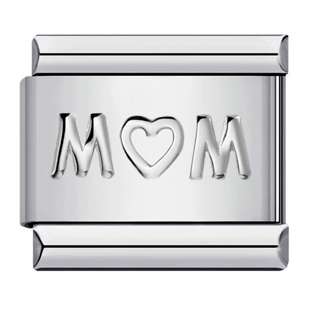 DIY 9mm Letter Stainless Steel Charm | Unique Mother's Day Gift