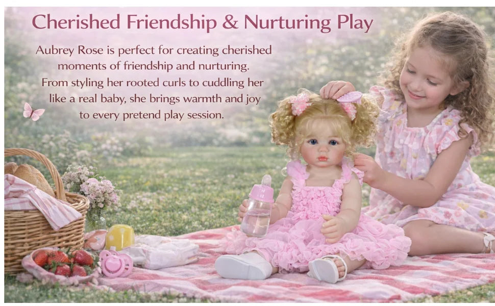 22" Realistic Reborn Baby Doll with Princess Outfit & Accessories