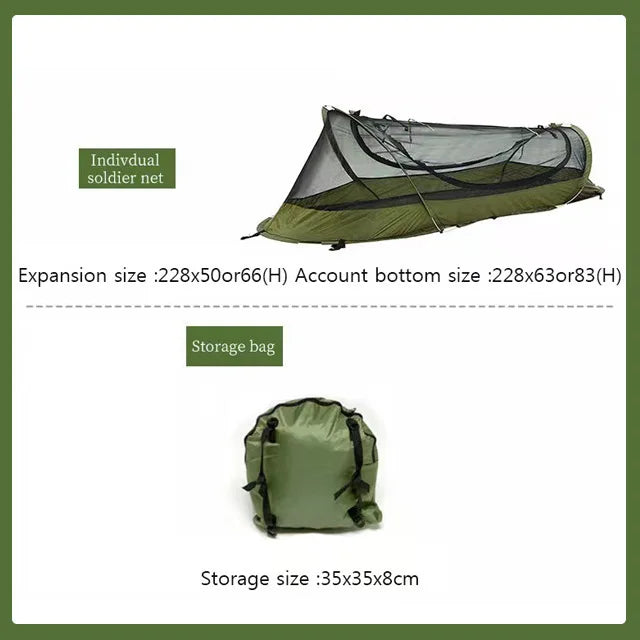 Rainproof Tactical Outdoor Camping Tent | Foldable Hiking Shelter