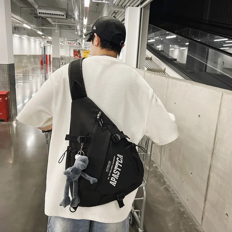 Outdoor Motorcycle Sport Travel Crossbody Bag Tactical Multifunction Waterproof Single Shoulder Backpack Unisex Casual Chest Bag