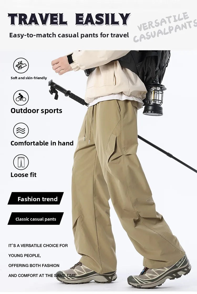 Men's Multi-Pocket Cargo Overalls | Stylish Baggy Trousers for Summer
