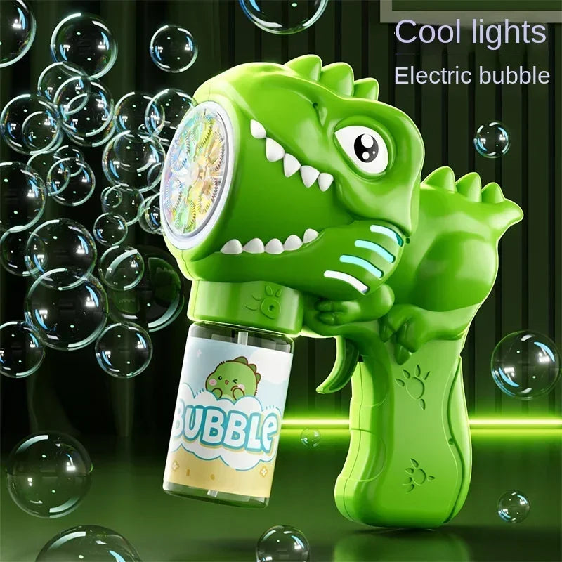 6-Hole Dinosaur Bubble Machine | Fun Electric Bubble Gun Toy