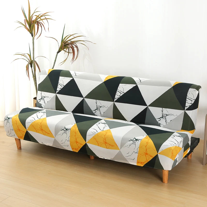 Stretch Printed Sofa Bed Cover | Dust-Proof Furniture Protector