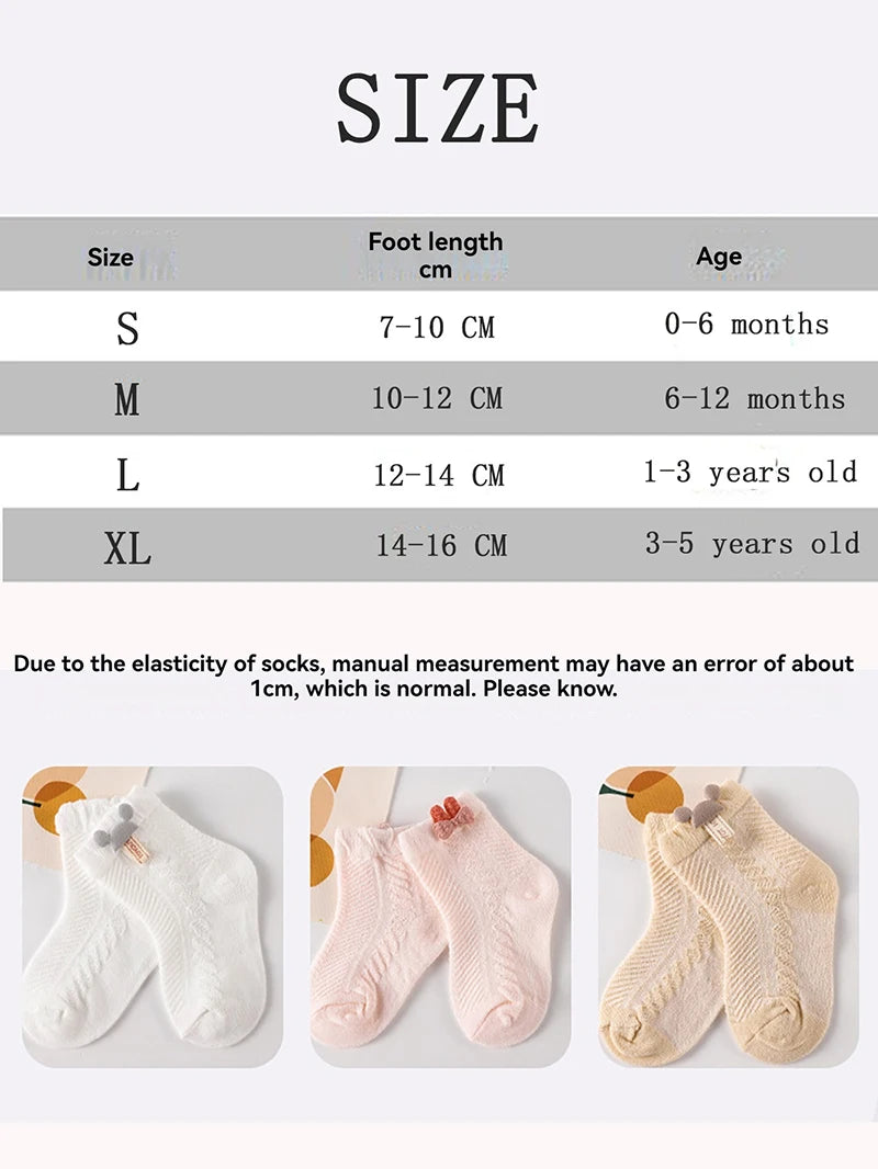 Cute Newborn Baby Summer Socks | Breathable Mid Tube Design