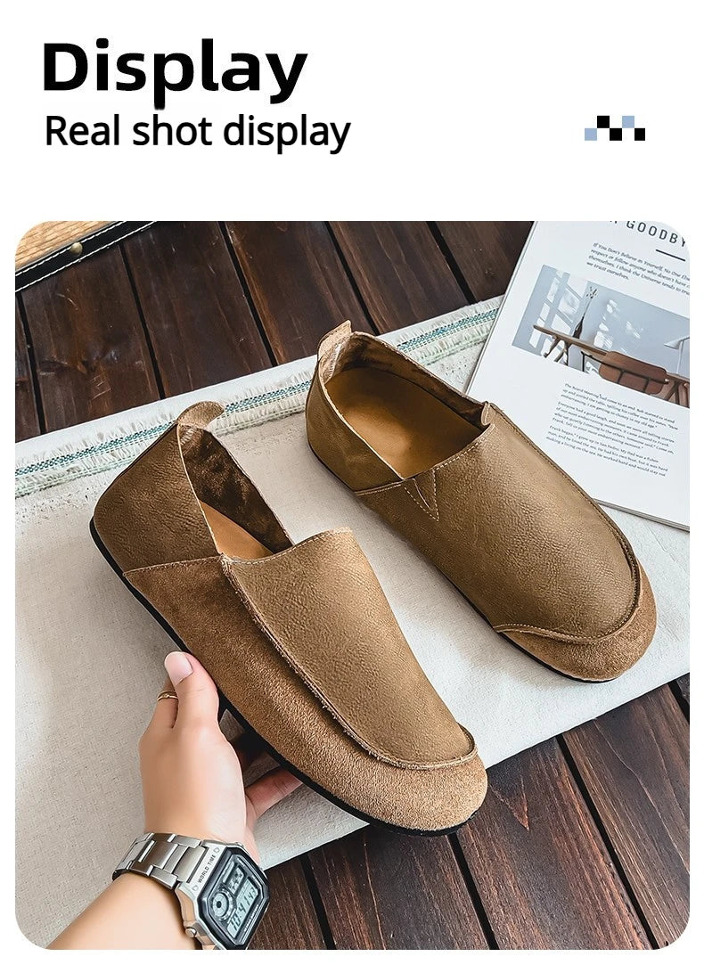 Men's Casual Walking Loafers | Soft Leather Comfort Shoes