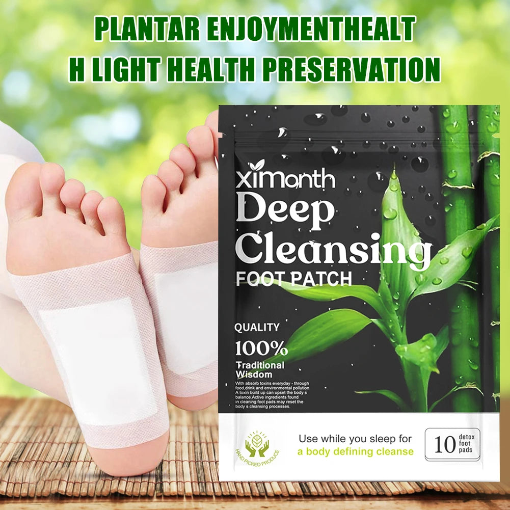 Natural Detox Foot Patches for Stress Relief & Deep Sleep