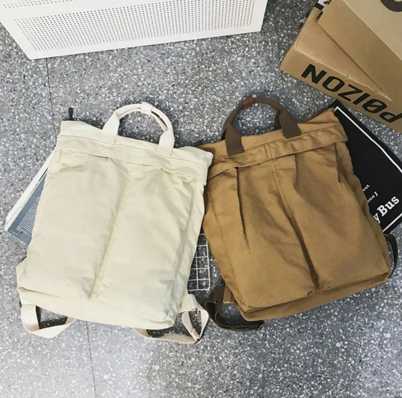 Large Capacity Retro Canvas Backpack for Women | Stylish School Bag