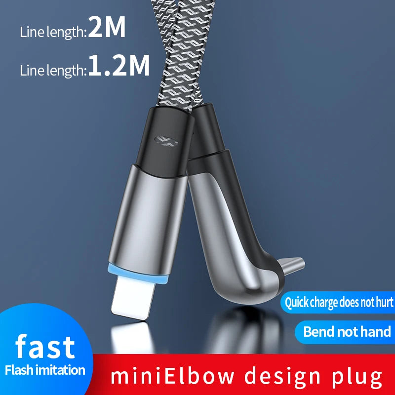 USB C Charger Cable | Flat 90 Degree Type C Charging Cable