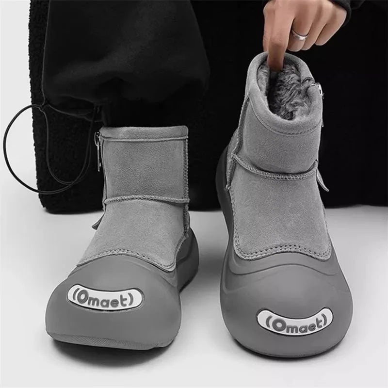 Couples Winter Snow Boots | Warm Plush Mid-Calf Ankle Boots