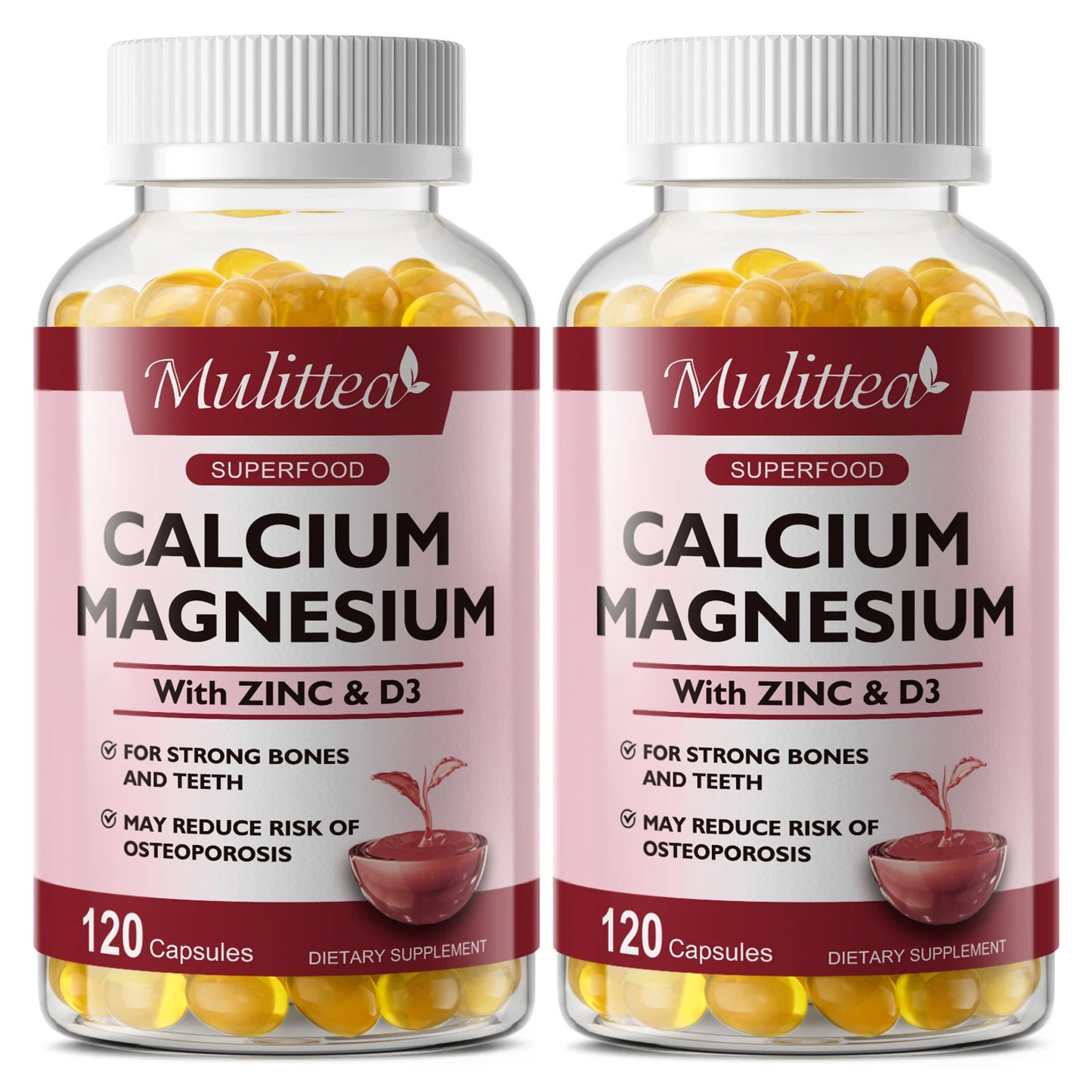 Calcium Magnesium Capsules with Zinc & Vitamin D3 for Strong Bones