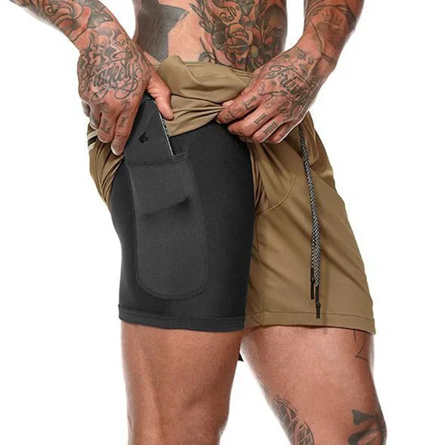 Men's Double-Decker Sport Shorts | Perfect for Summer Fitness