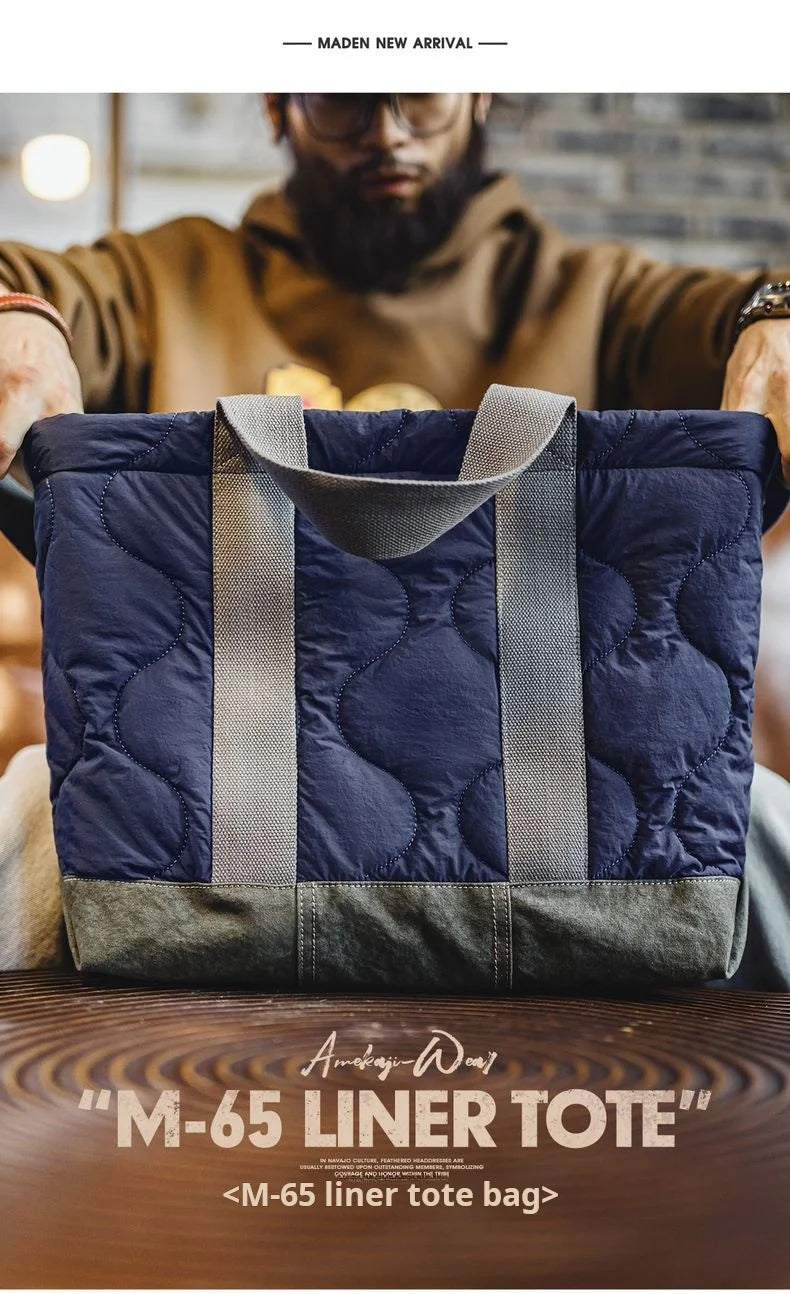 Men's Vintage Military Style Tote Bag | Large Capacity Shoulder Bag