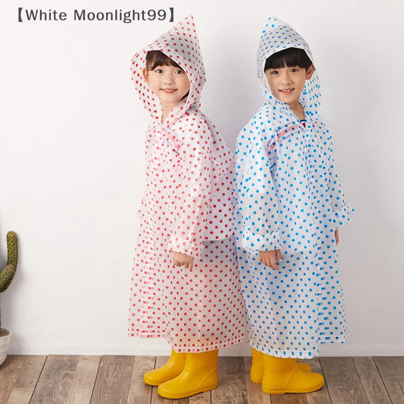 Kids Portable Hooded Raincoat | Waterproof Rain Poncho for Children