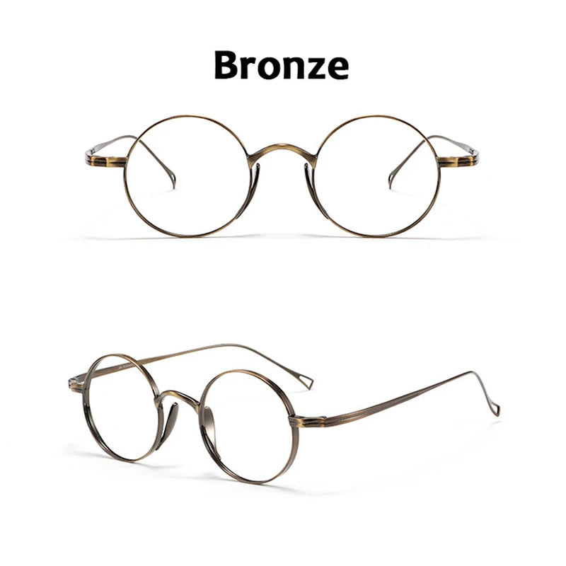 Ultra-Light Titanium Round Glasses Frames | Retro Unisex Eyewear