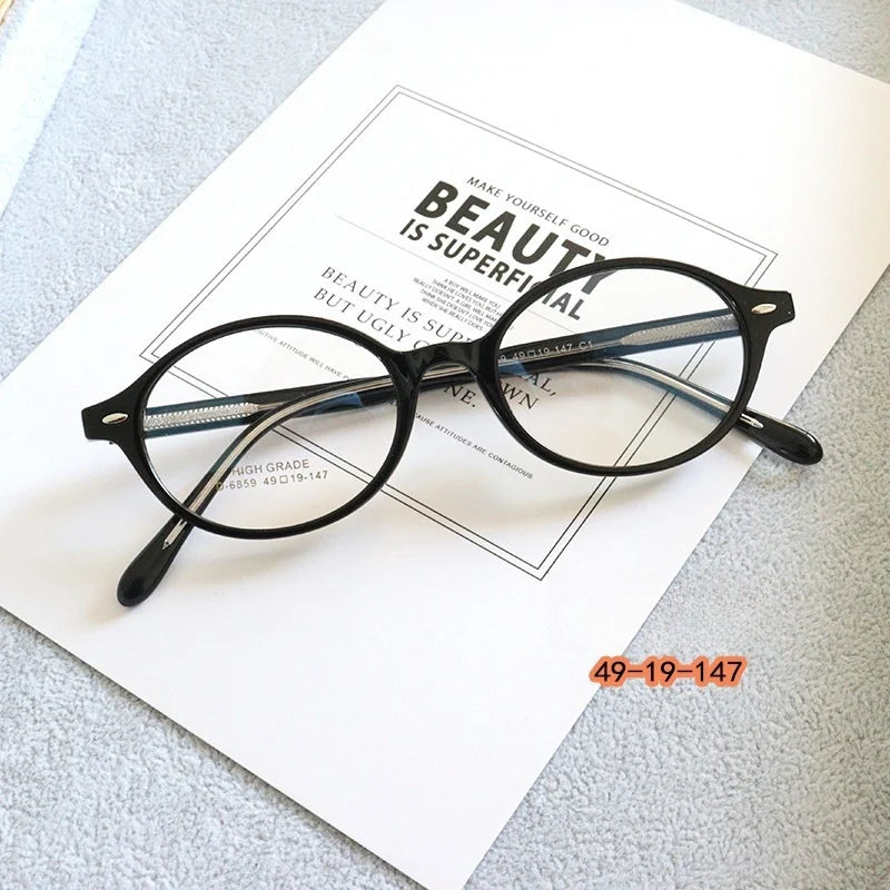 Women's Retro Oval Anti-Blue Light Glasses | Stylish Eyewear