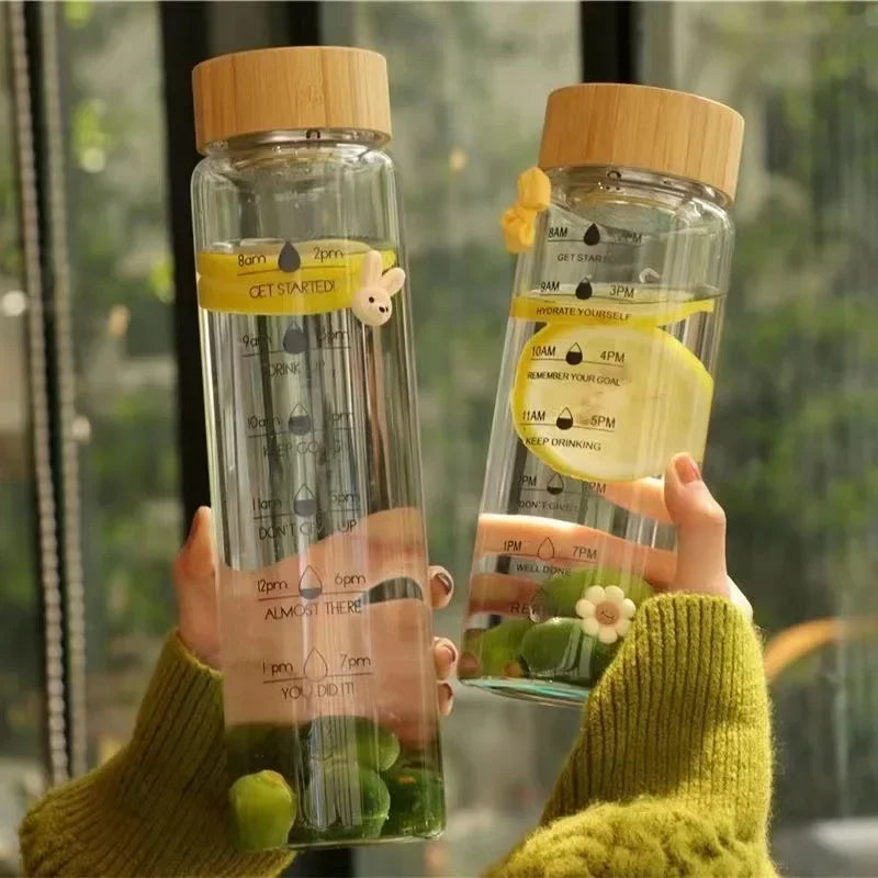 1000ml Borosilicate Glass Bottle with Bamboo Lid & Infuser
