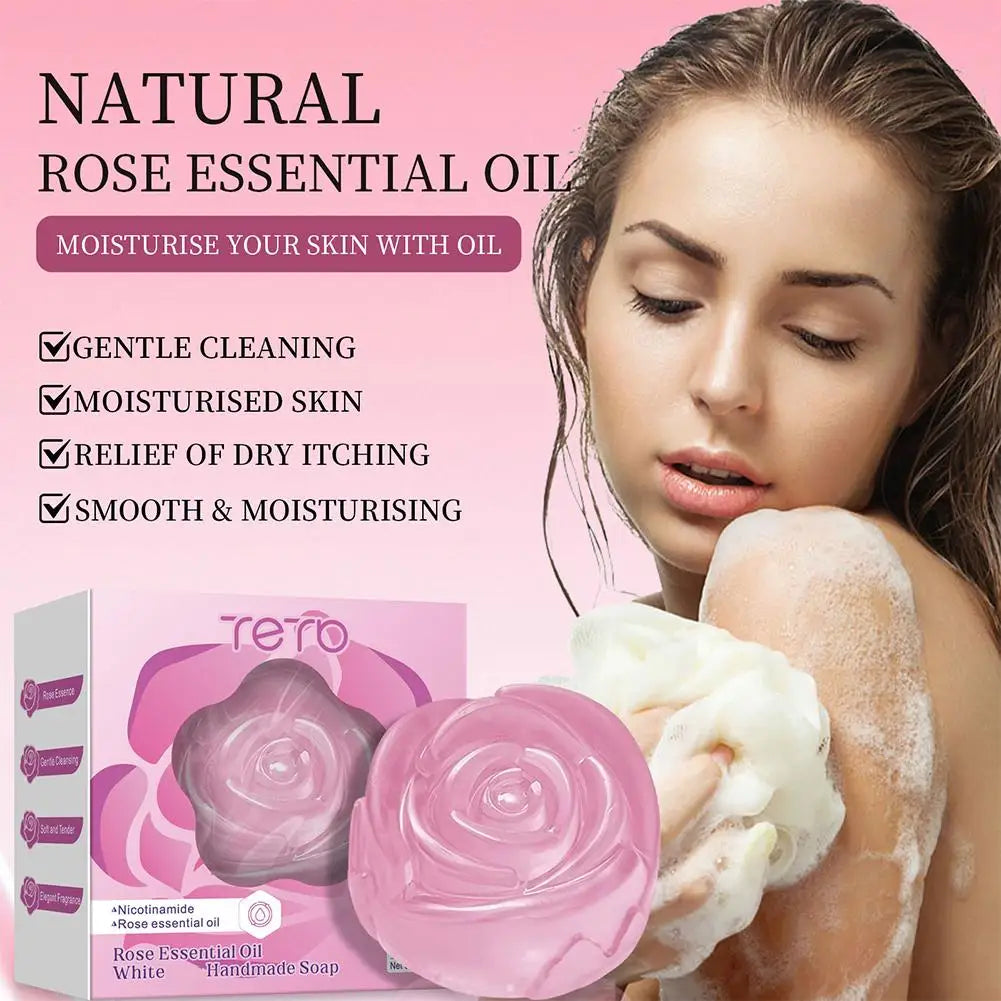Rose Oil Whitening Soap | Brightening & Nourishing Cleansing Bar