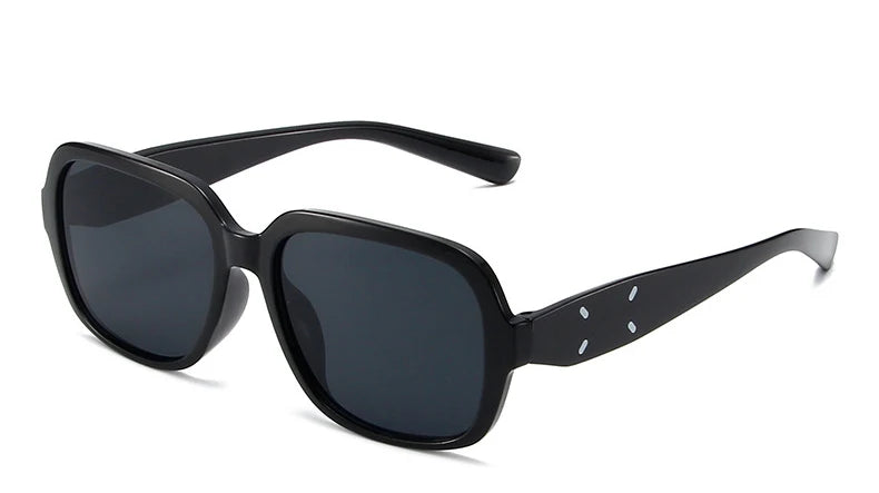Trendy Retro Black Square Frame Sunglasses for Women & Men