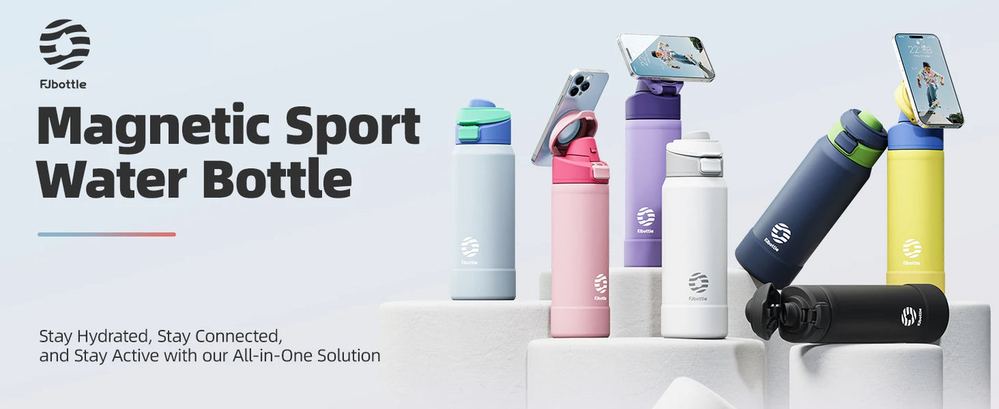 Magnetic Stainless Steel Sports Water Bottle with Insulation