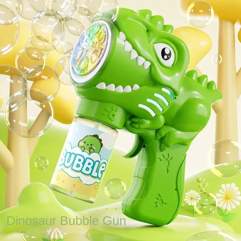 6-Hole Dinosaur Bubble Machine | Fun Electric Bubble Gun Toy