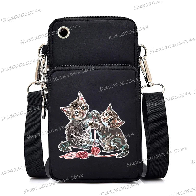 Cartoon Cat Crossbody Bag | Cute Women's Anime Shoulder Purse