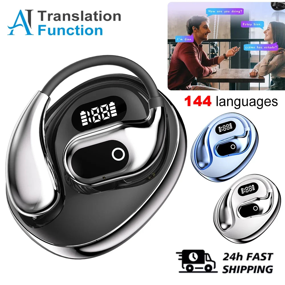 Two-Way Real-Time Wireless Translators | 144 Language Translation Earphones
