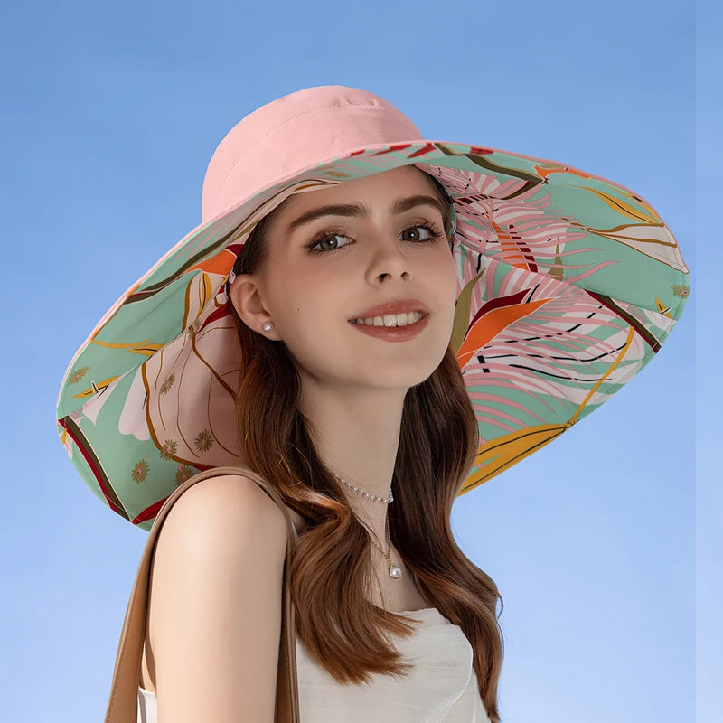 Women's Double-Sided Cotton Fisherman Hat | Sun Protection Hat