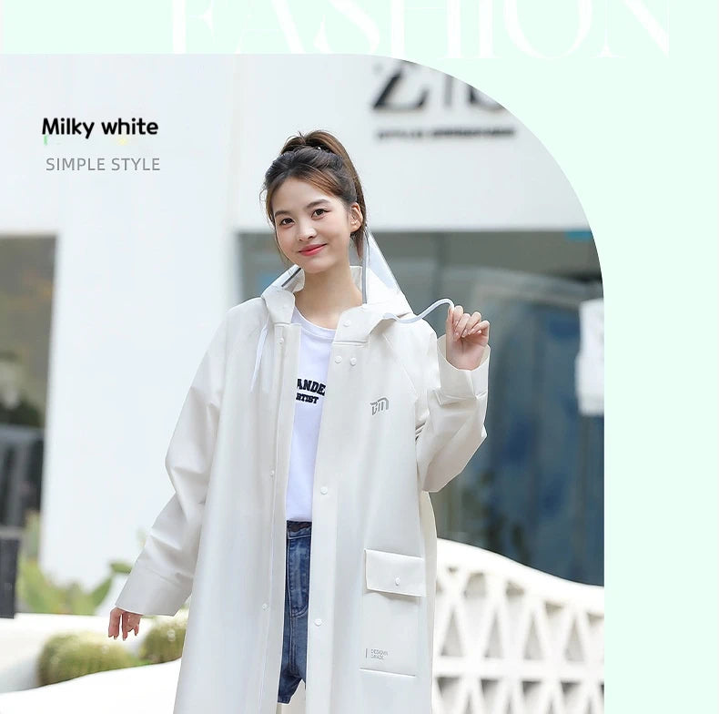 Long Full-Length Anti-Rainstorm Raincoat Poncho for Adults