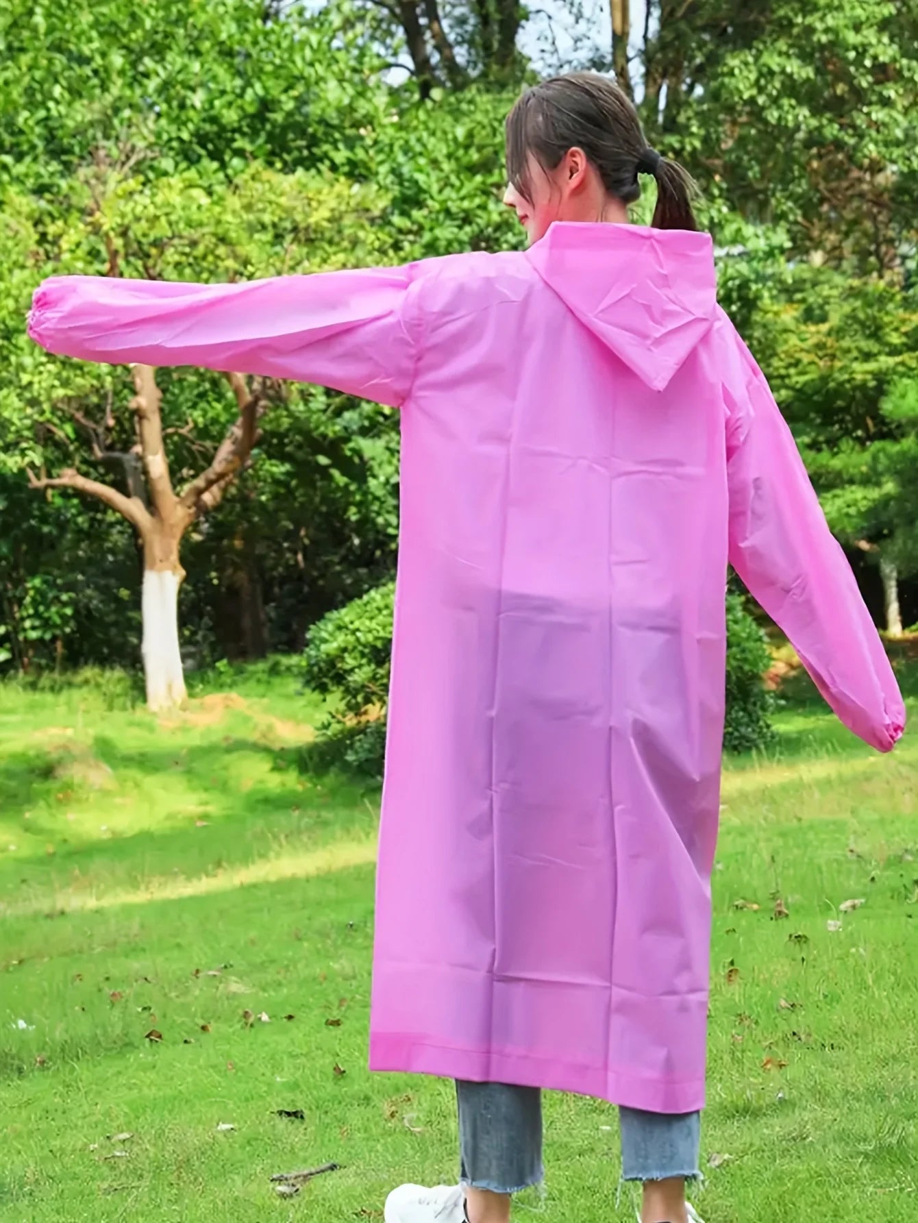 Adult Pink Raincoat | Stylish Waterproof Full-Body Gear
