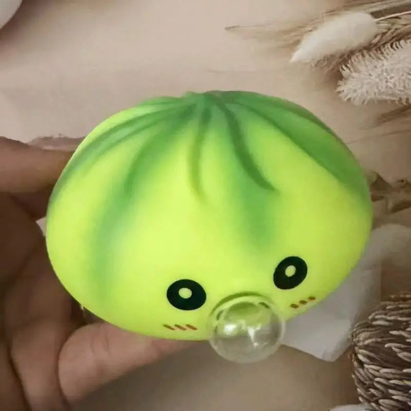 Cute Bubble Spitting Dumpling Squishy Slow Rebound Stress Relief Squeeze Fidget Toy