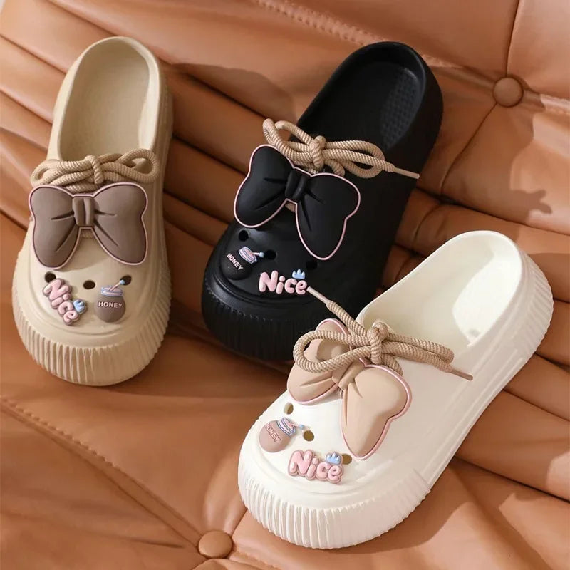 Women's Cute Bow EVA Slippers | Stylish Summer Sandals