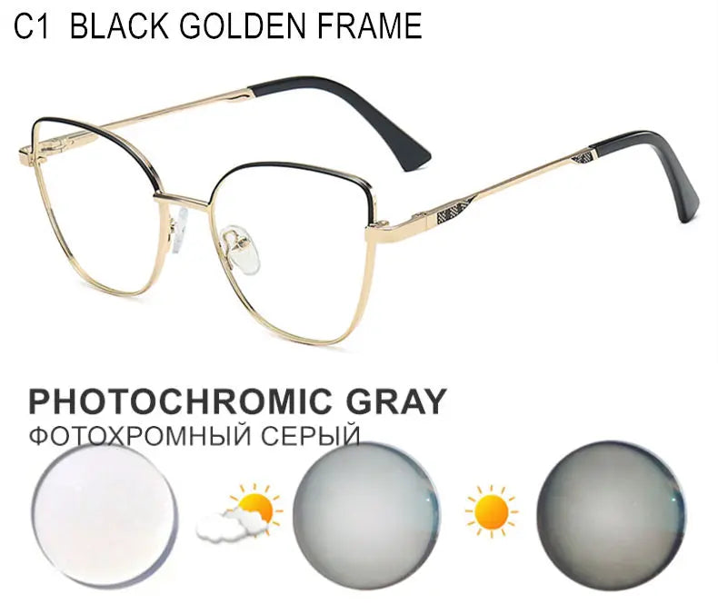 Custom Cat Eye Prescription Glasses for Myopia & Astigmatism