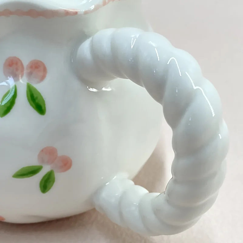 Cute Handmade Bow Ceramic Coffee Cup | Unique Gift Mug
