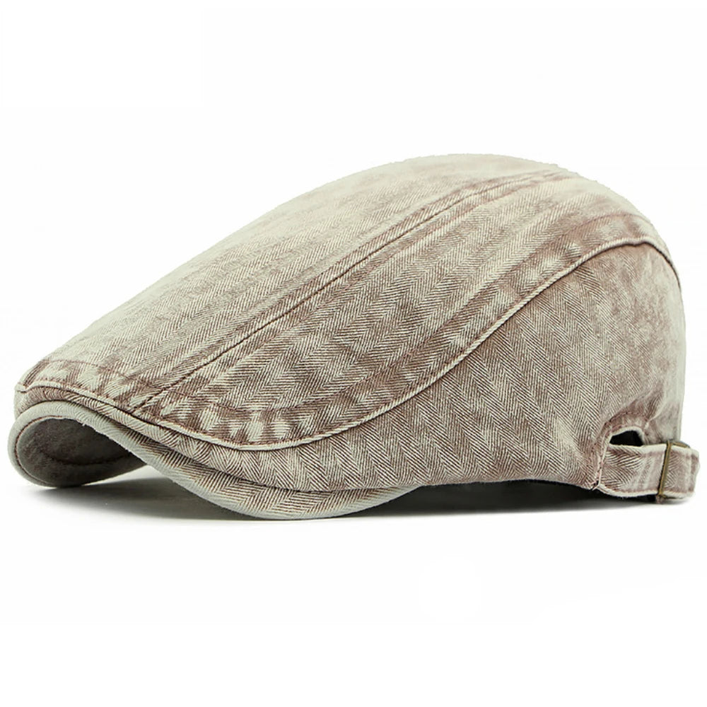 Unisex Adjustable Denim Beret Hat | Stylish Artist Cap