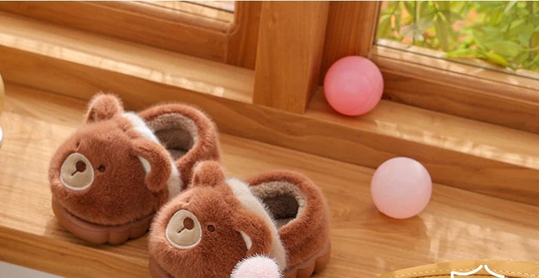 Unisex Cute Animal Plush Slippers | Cozy Memory Foam Slides